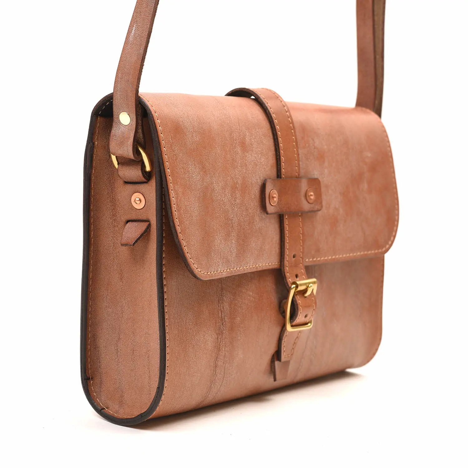 TANNER BATES MIDI BAJA TRAVEL BAG : OAK BARK LEATHER BROWN