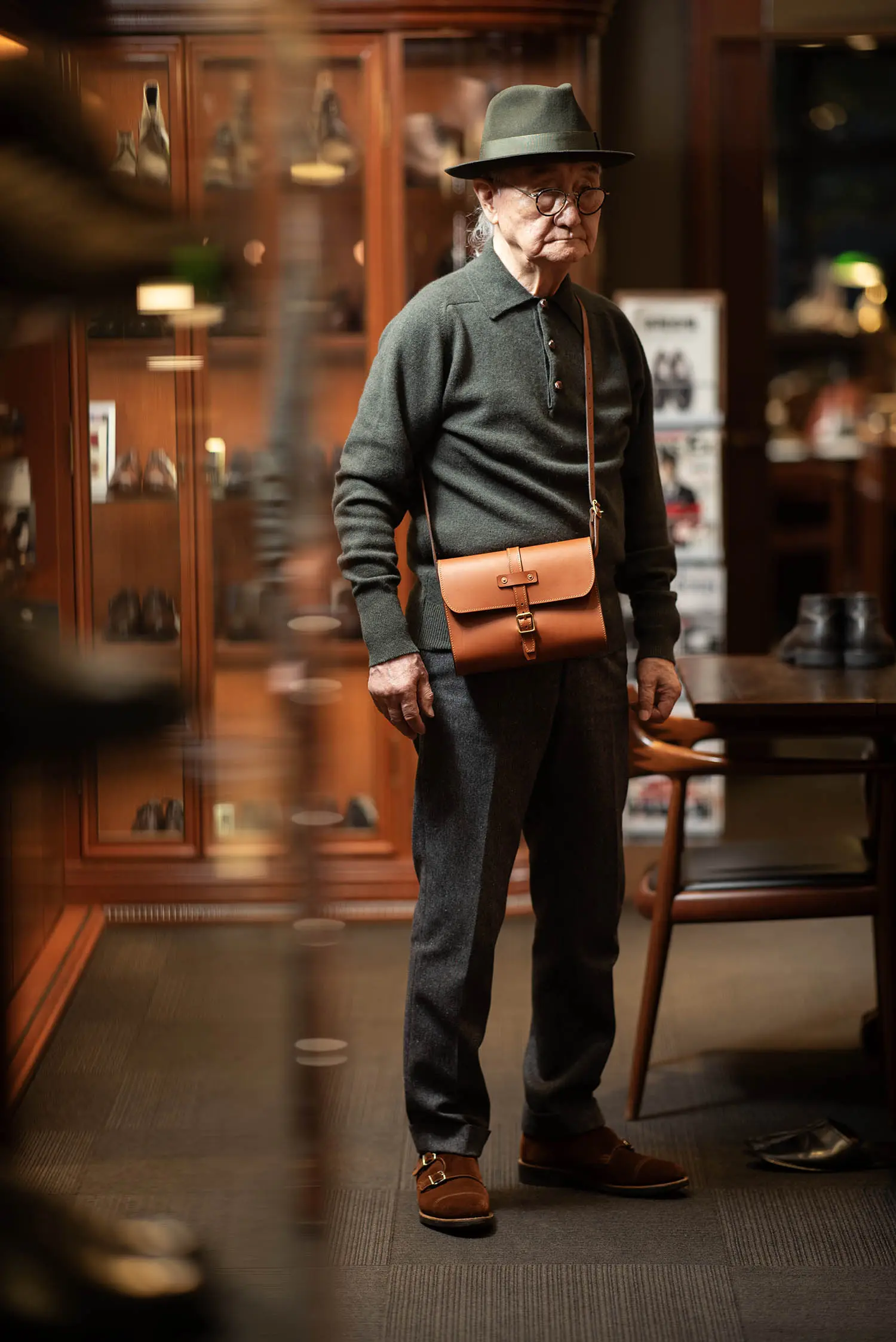 TANNER BATES MIDI BAJA TRAVEL BAG : ITALIAN LEATHER : SADDLE TAN