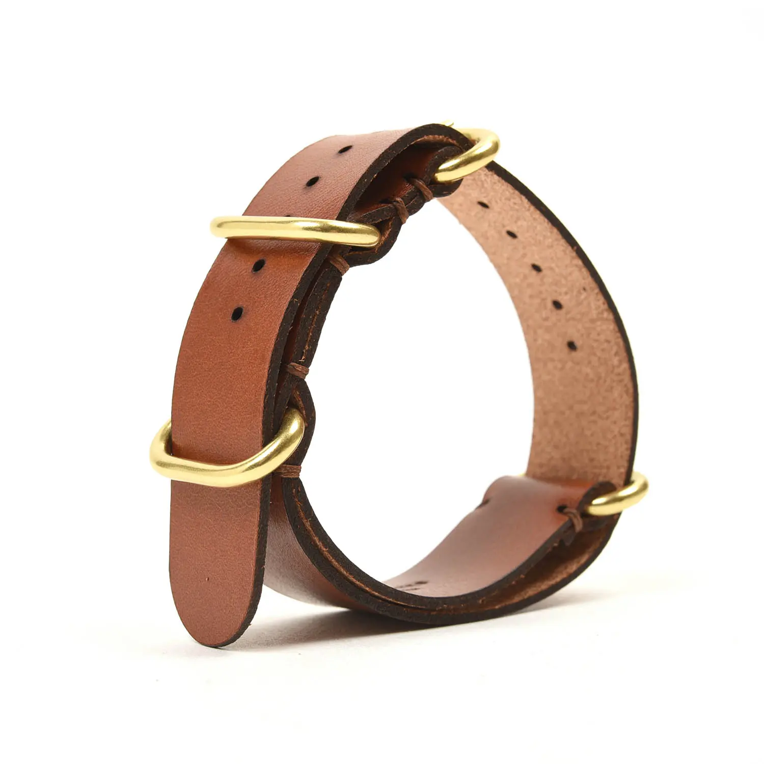 TANNER BATES NATO WATCH STRAP 20mm ꥢ쥶 (SADDLE TAN/GOLD)