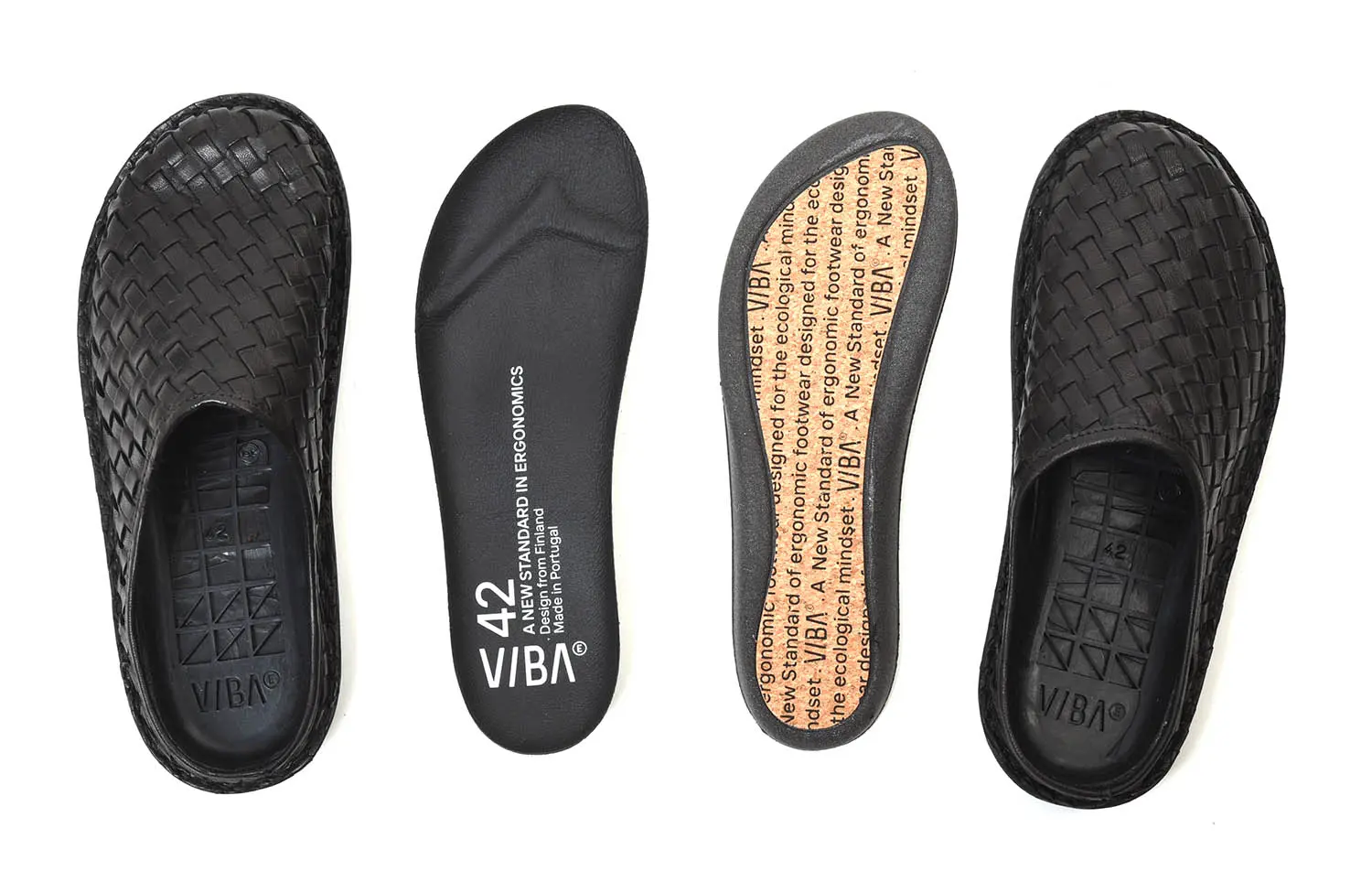 VIBAe ROMA Woven Leather Preto (Black)