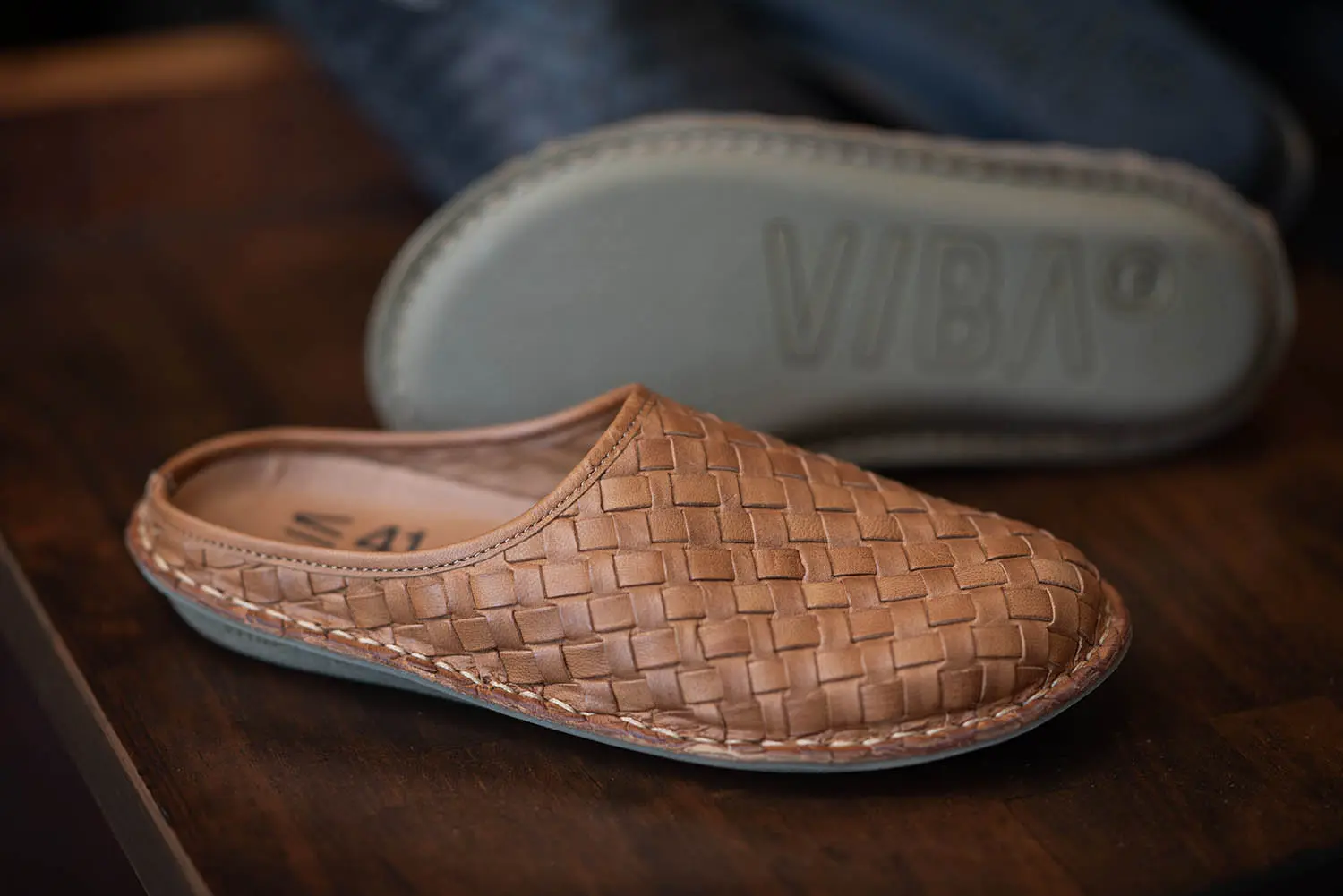 VIBAe ROMA Woven Leather Preto (Brown)