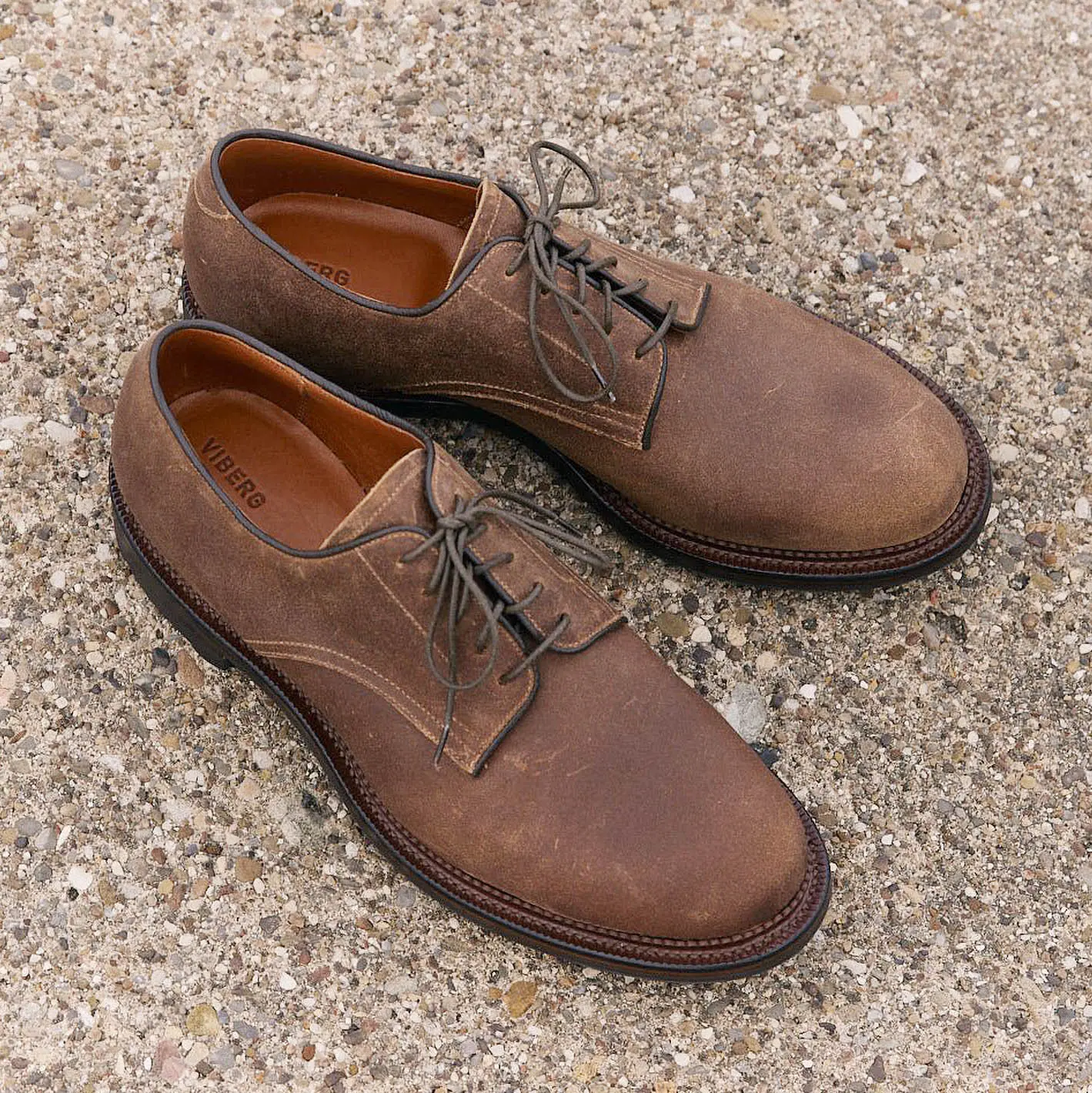 VIBERG 1940E Rockland Blucher Lined CFS Toast Waxy Commander