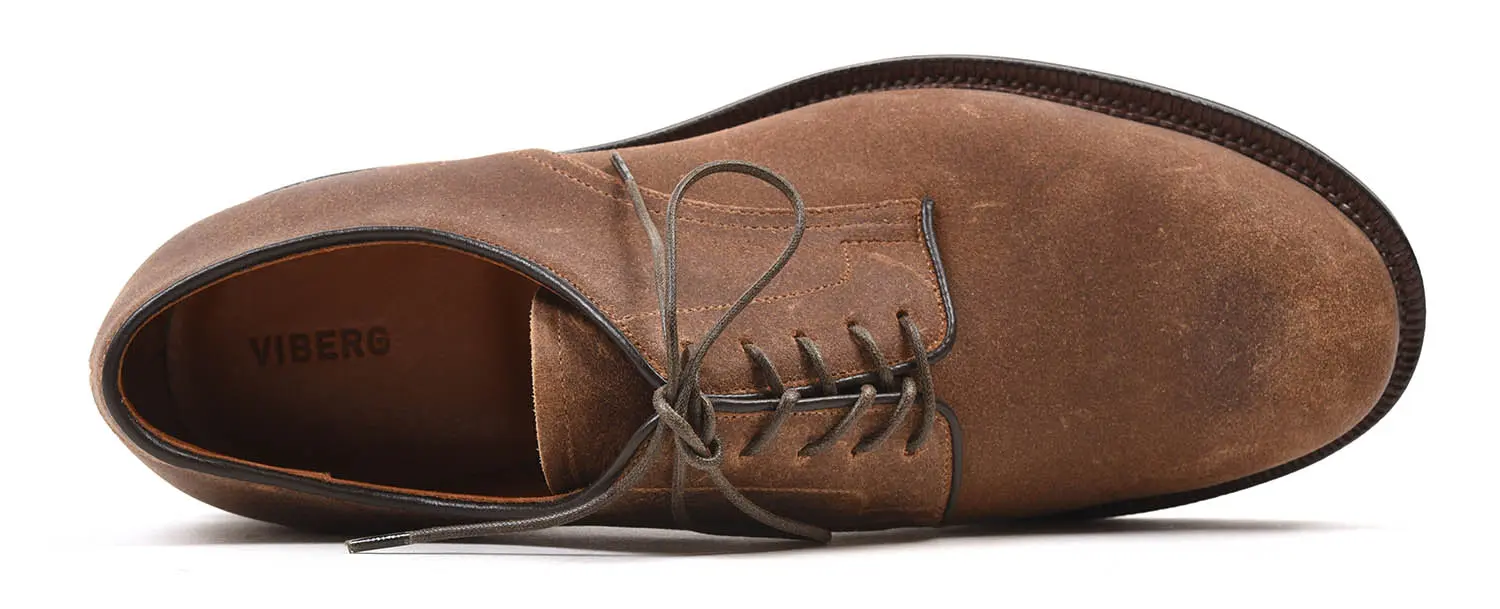 VIBERG 1940E Rockland Blucher Lined CFS Toast Waxy Commander