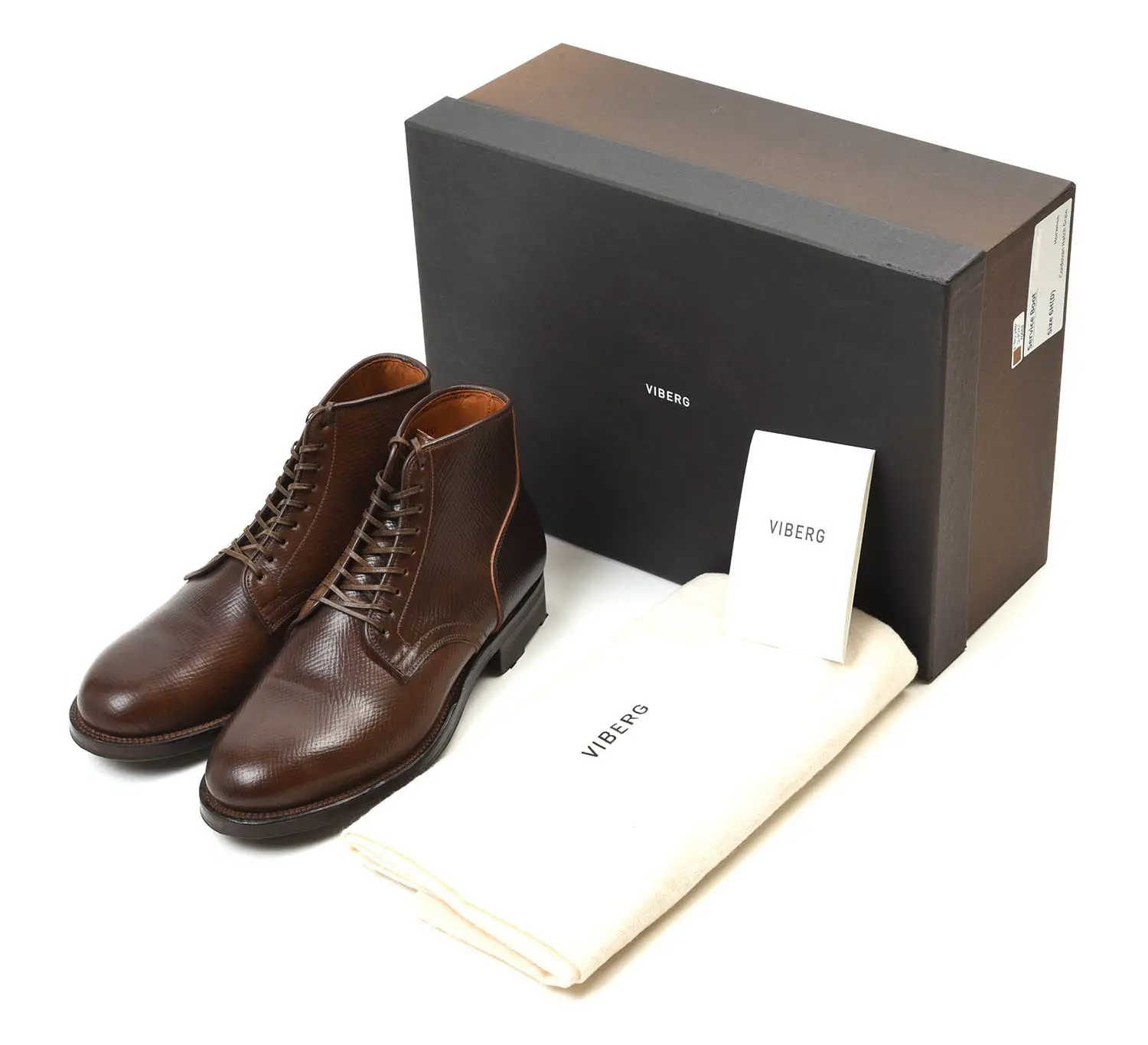 VIBERG SERVICE BOOTS CrossHatch Cordovan mahogany