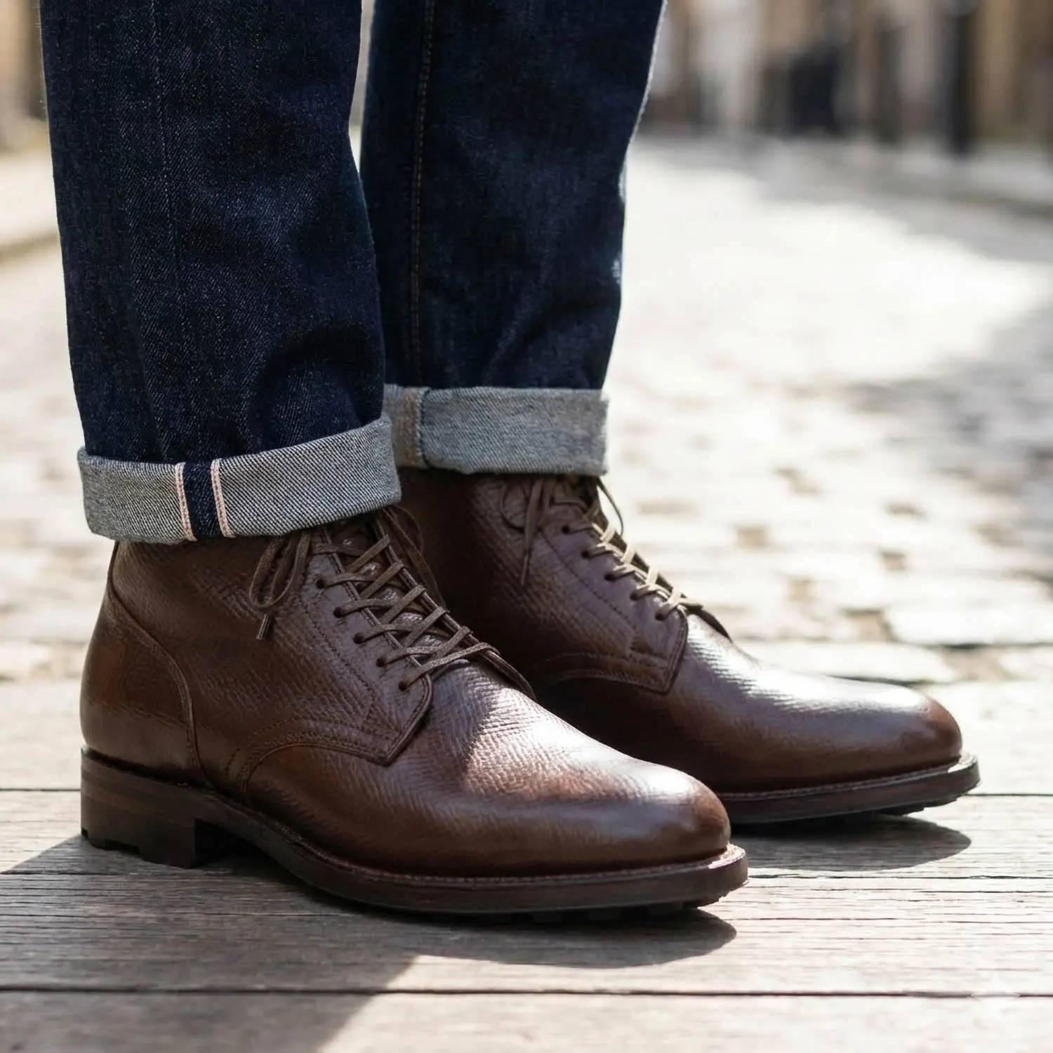VIBERG SERVICE BOOTS CrossHatch Cordovan mahogany