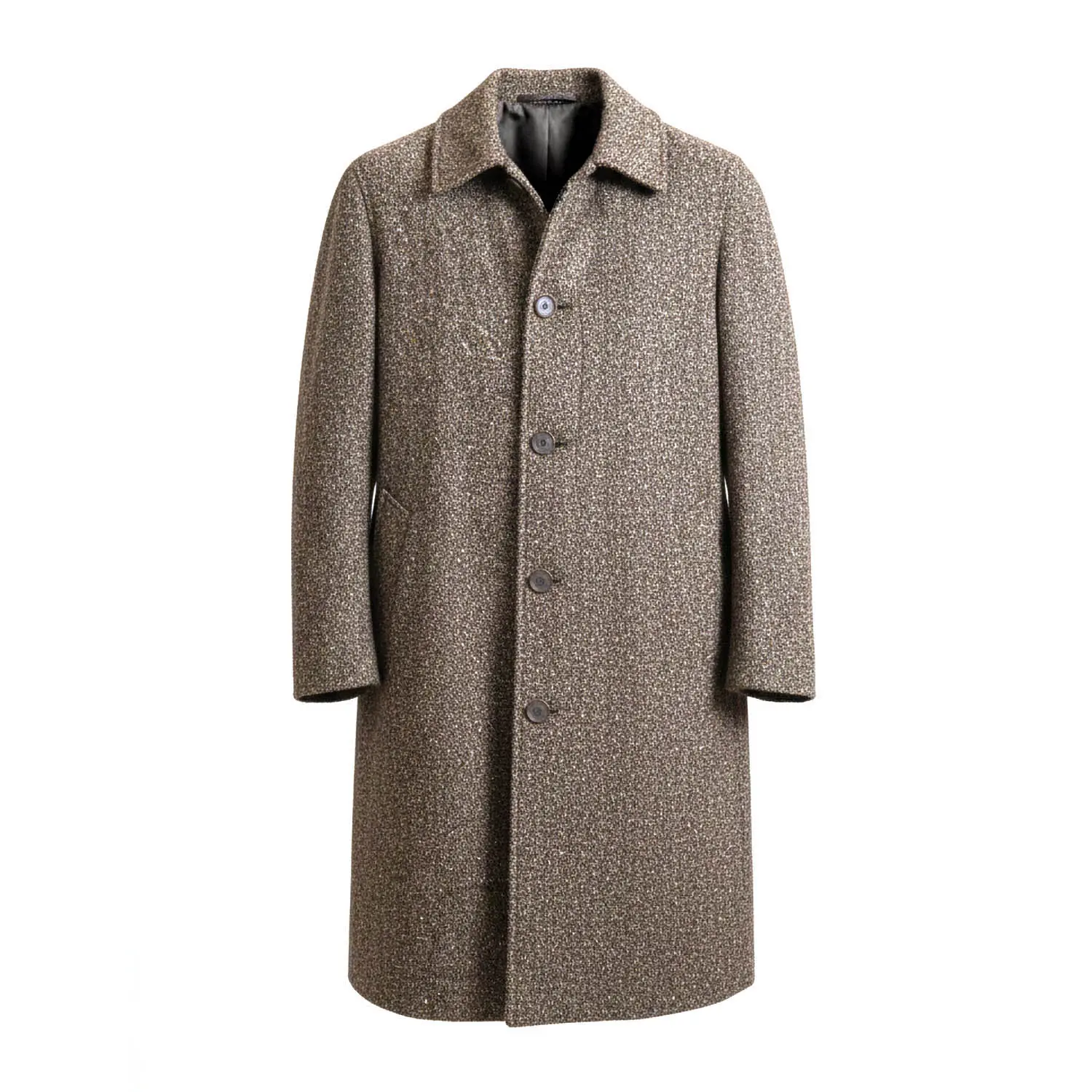 Wax London STAN COAT TWEED FLECK BROWN
