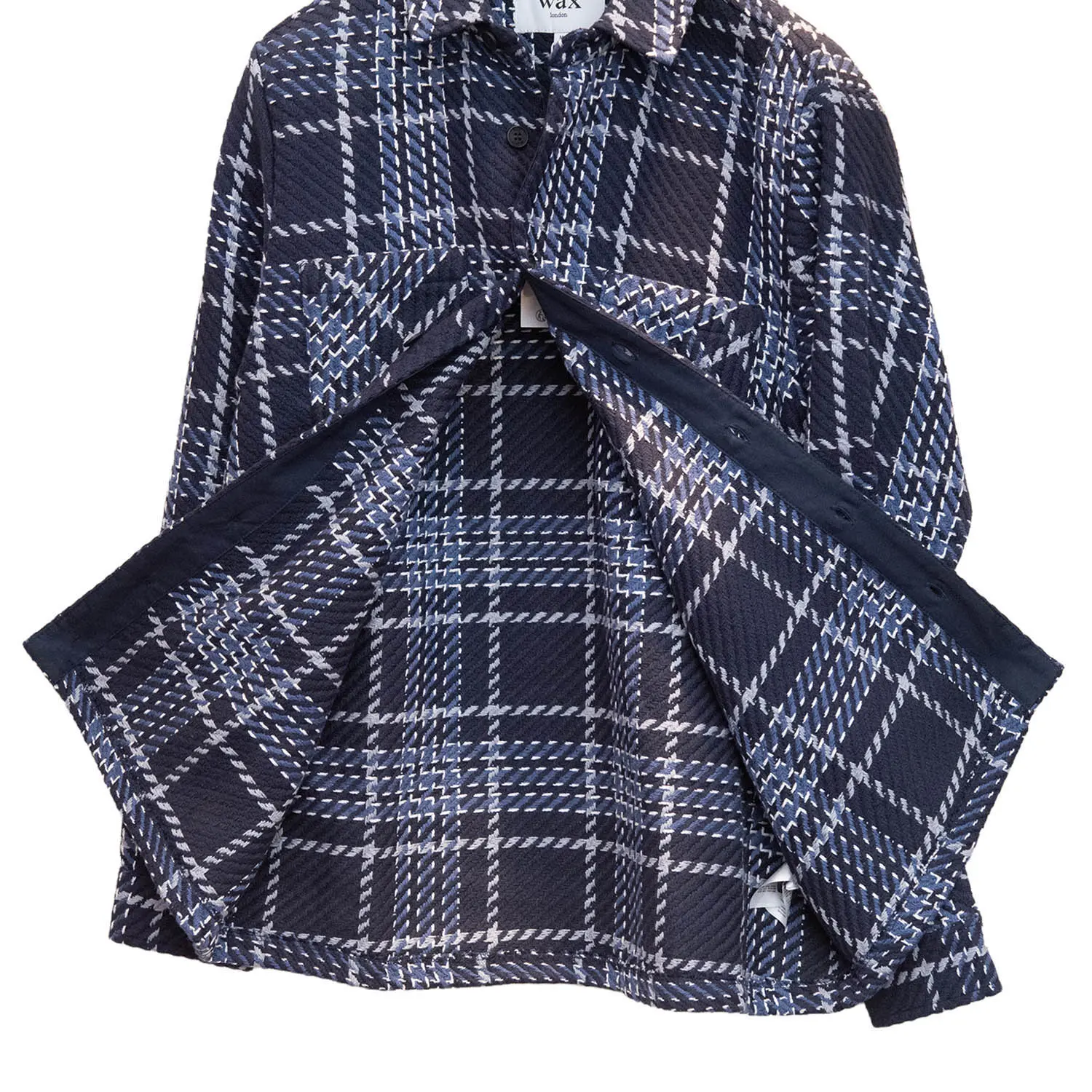wax london С WAVE CHECK (NAVY/GRAY)