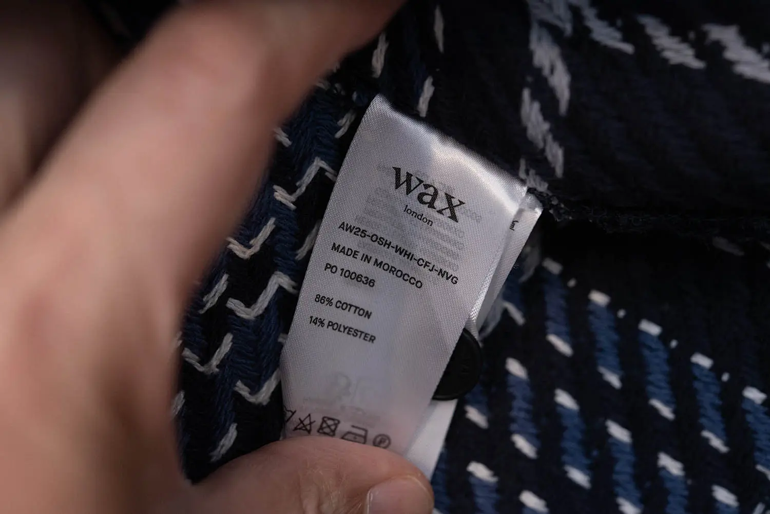 wax london С WAVE CHECK (NAVY/GRAY)