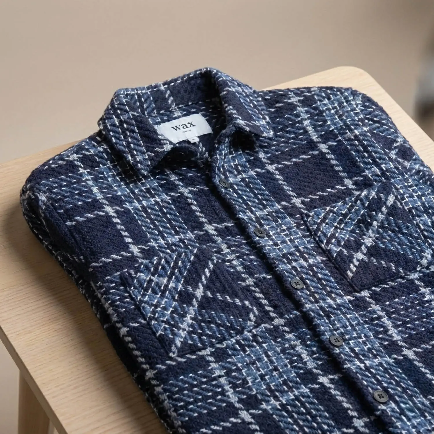 wax london С WAVE CHECK (NAVY/GRAY)
