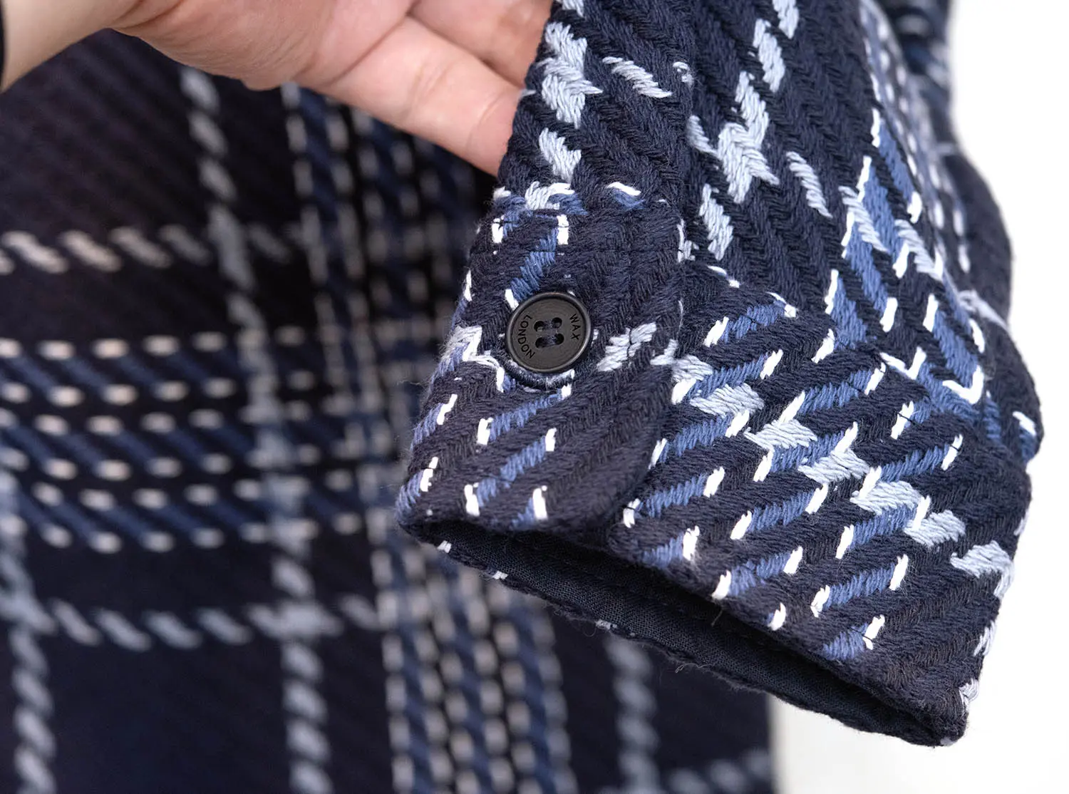 wax london С WAVE CHECK (NAVY/GRAY)