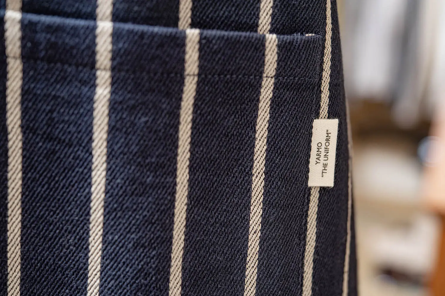 YARMO The Uniform ��Butcher�ʥ֥å��㡼��Stripe��STANDARD APRON��INDIGO���ͥ��ӡ��������ꥹ�ȥ饤�ס�