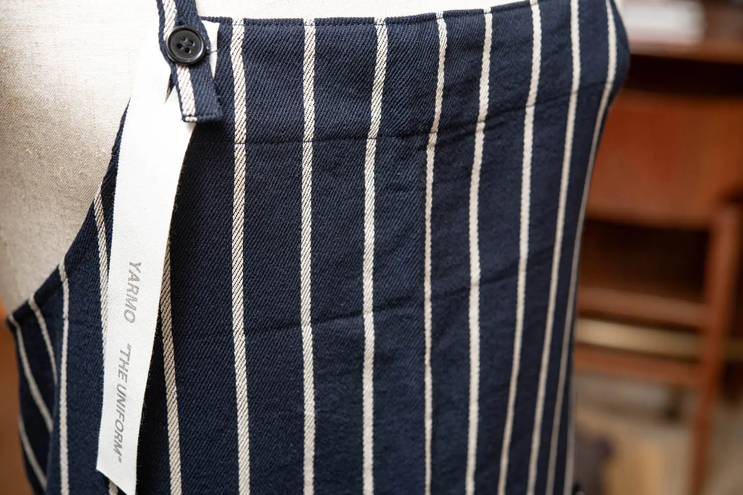 YARMO The Uniform ��Butcher�ʥ֥å��㡼��Stripe��STANDARD APRON��INDIGO���ͥ��ӡ��������ꥹ�ȥ饤�ס�